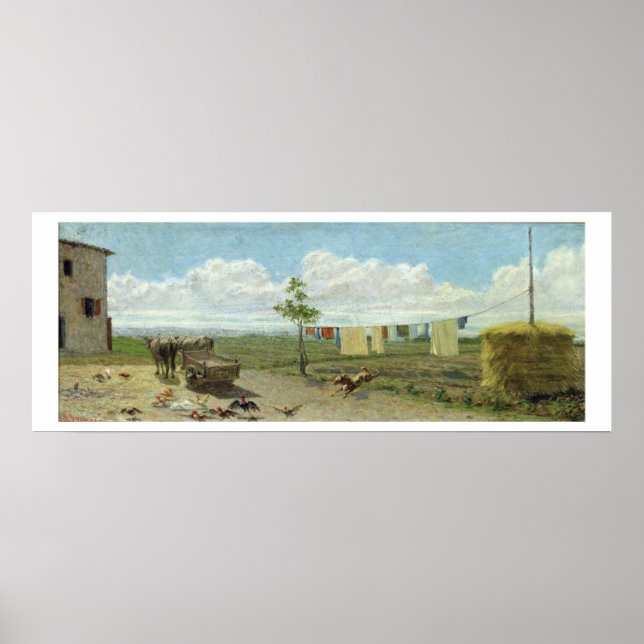 Póster El corral (aceite sobre lienzo) (Frente)