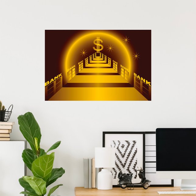 Póster El corredor bancario dorado resplandece la financi (Subido por el creador)