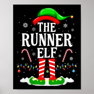 Póster El corredor Elfo Navidad Corredores Divertidos Nav