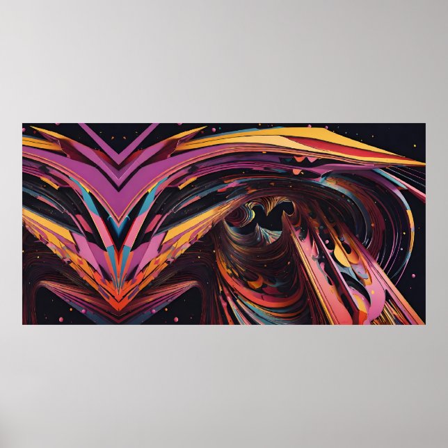 Póster El Cosmos dobló sólo dos veces - Ken Gage Art (Frente)