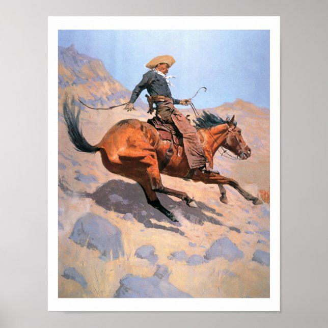 Póster El Cowboy (aceite sobre lienzo) (Frente)