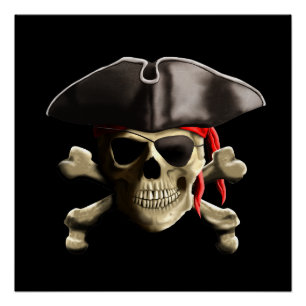 Póster El cráneo del pirata de Jolly Roger
