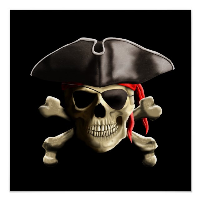 Póster El cráneo del pirata de Jolly Roger (Anverso)