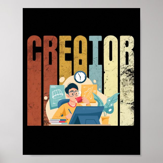 Póster El creador retro (Frente)