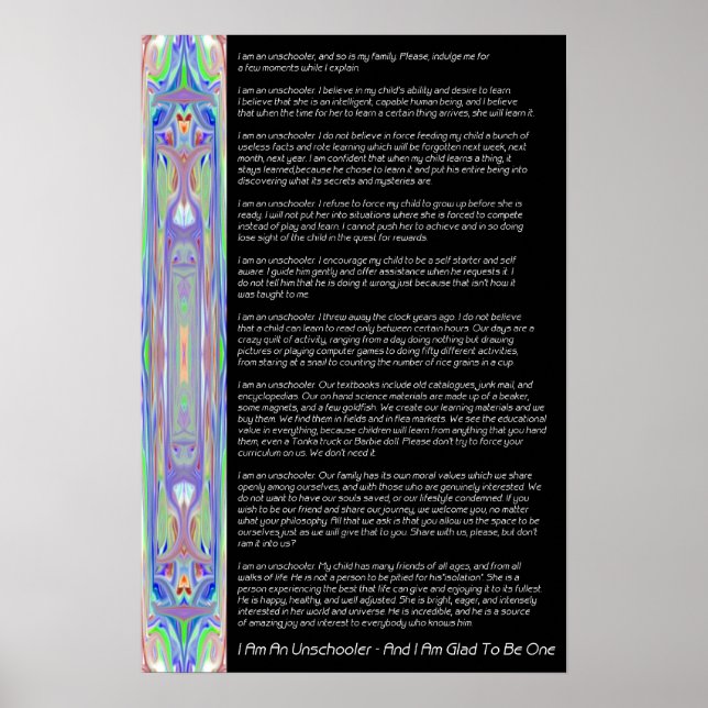 Póster El credo de los no escolares (Frente)