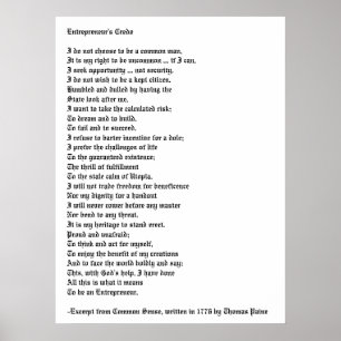 Póster El credo del empresario