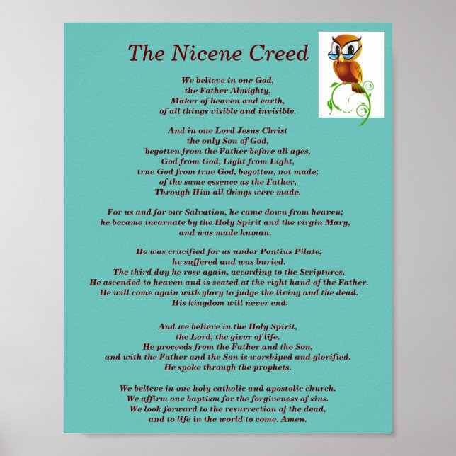 Póster El Credo Nicene (Frente)