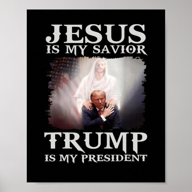 Póster El criminal convicto Jesús es mi salvador Trump es (Frente)