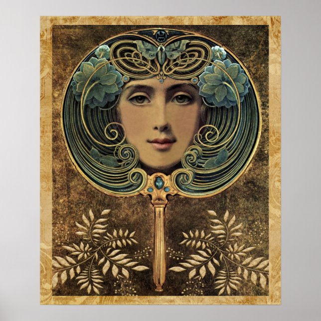 Póster El cristal de estilo nouveau (Frente)