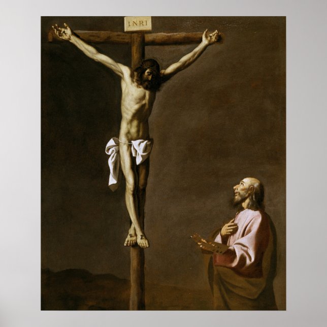 Póster El Cristo crucificado con un pintor (Frente)