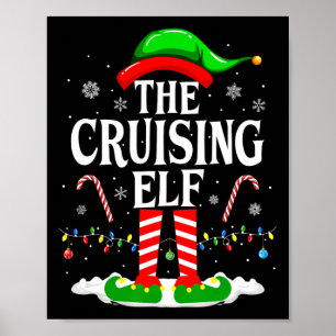 Póster El Crucero Elfo Navidad Divertido Pareo Familia Cr