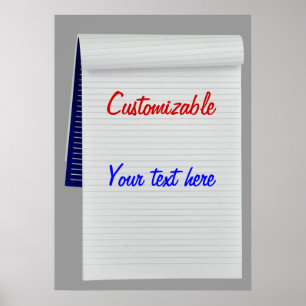 Póster El cuaderno observa personalizable