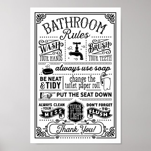 Póster El cuarto de baño es moderno (Frente)