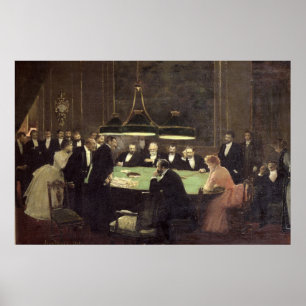 Póster El cuarto del juego en el casino, 1889