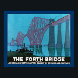 Póster El Cuarto Puente<br><div class="desc">Poster de viajes vintage para el Forth Bridge de London y North Eastern Railway que conecta Inglaterra y Escocia.</div>