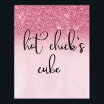 Póster El cubo de Chick caliente Cubicle rosado Funny Off<br><div class="desc">Este diseño fue creado a través del arte digital. Se puede personalizar haciendo clic en el botón personalizar y cambiando el color, agregando un nombre, iniciales o tus palabras favoritas. Contáctame en colorflowcreations@gmail.com si quieres tener este diseño en otro producto. Compra mi pintura de acrílico abstracta original a la venta...</div>