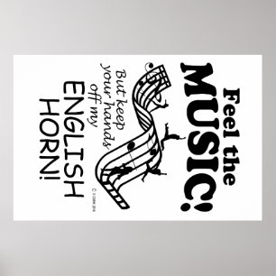 Póster El Cuerno De Inglés Siente La Música