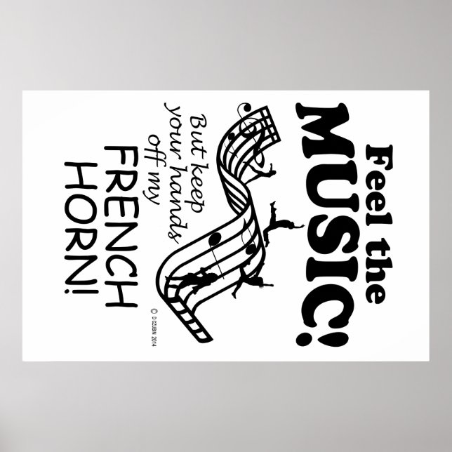 Póster El Cuerno Francés Siente La Música (Frente)
