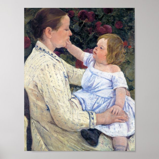 Póster El cuidado del niño, Mary Cassatt (Frente)