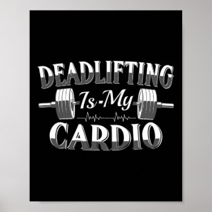 Póster El culturismo de potencia con deadlifting es mi ca