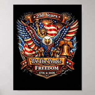 Póster El cumpleaños 250 de la gente patriota americano 4