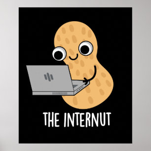 Póster El curioso Peanut de Internet Internut Pun Dark BG