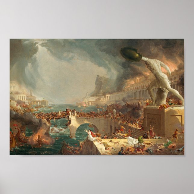 Póster El curso del imperio - Destrucción (Cole 1836) (Frente)