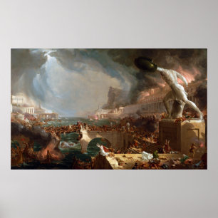 Póster El curso del imperio: Destrucción de Thomas Cole