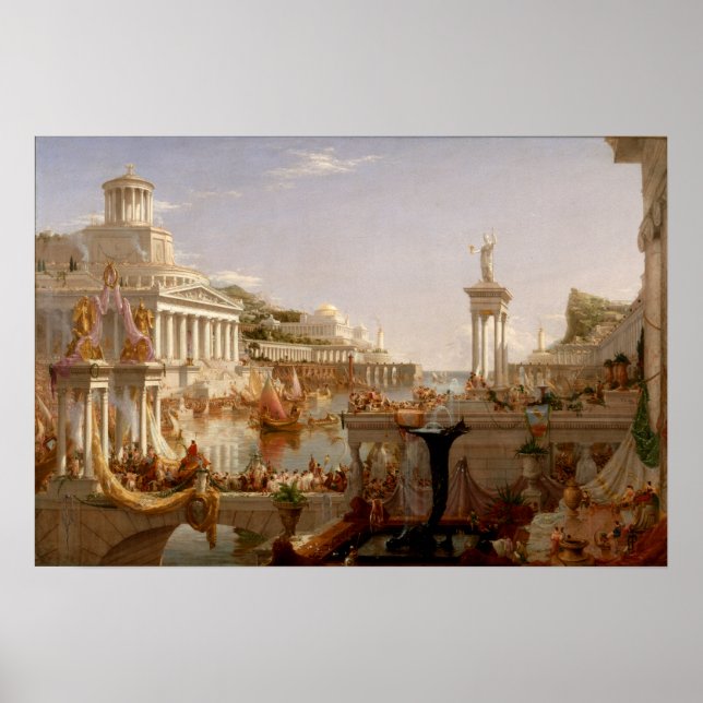 Póster El curso del imperio: el consumo (Frente)