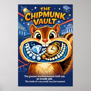 Póster El Cute Heist del Cofre del Chipmunk