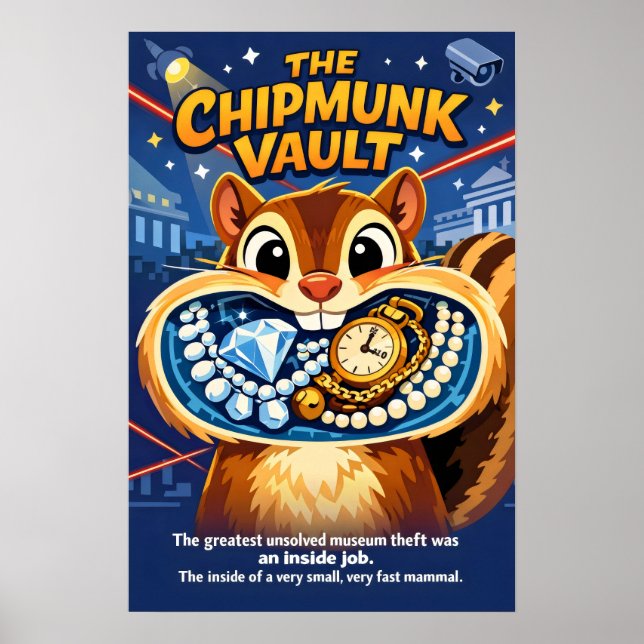 Póster El Cute Heist del Cofre del Chipmunk (Frente)