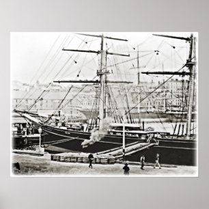Póster El Cutty Sark en el muelle (1869)