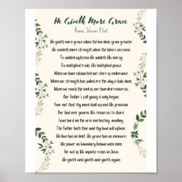 Póster Él da más Poster a Grace Matte