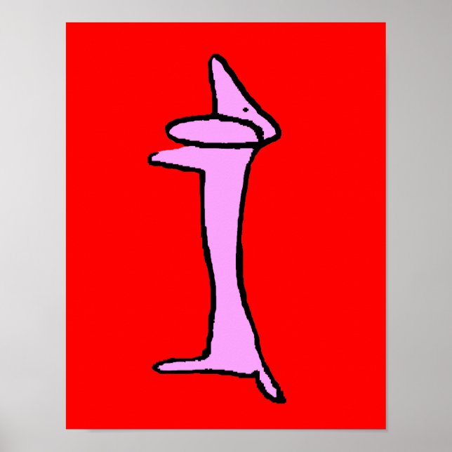 Póster El Dachshund Rosa (Frente)