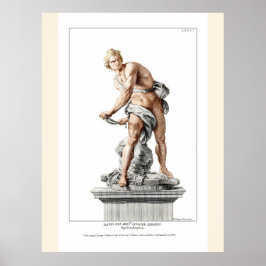 Póster El David de Bernini en un grabado de Nicolas Dorig