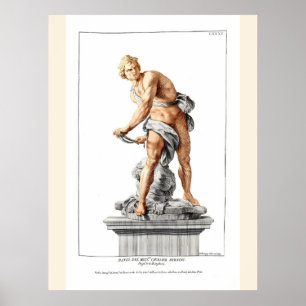 Póster El David de Bernini en un grabado de Nicolas Dorig