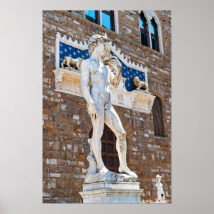 Póster El David de Miguel Ángel - Florencia, Toscana, Ita