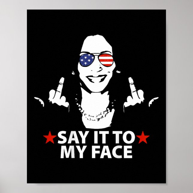 Póster El Dedo Medio de Kamala se lo dice a mi cara (atrá (Frente)