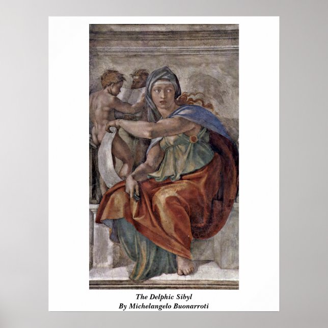 Póster El Delfíico Sibyl De Michelangelo Buonarroti (Frente)