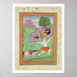 Póster El demonio blanco que lleva de dormir Rustam,