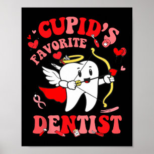 Póster El dentista favorito de Cupido Equipo dental de Sa