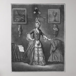 Póster El d'Eon del Chevalier, vestido como mujer