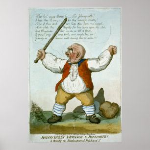 Póster ¡El desafío de Johnny Bull a Bonaparte!