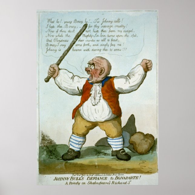Póster ¡El desafío de Johnny Bull a Bonaparte! (Frente)