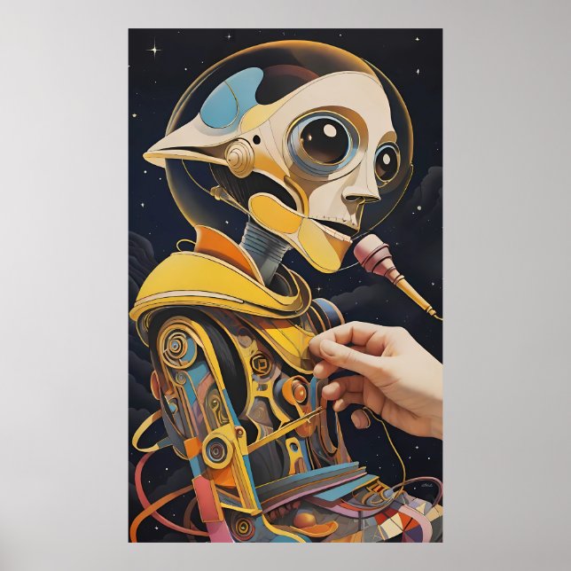 Póster El desastre de Podcaster Ken Gage Sci-Fi (Frente)