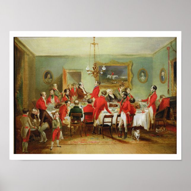 Póster El Desayuno de Caza, Salón del Soltero, 1836 (petr (Frente)