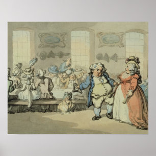 Póster El desayuno, de "Scenes at Bath" (con tinta y tint