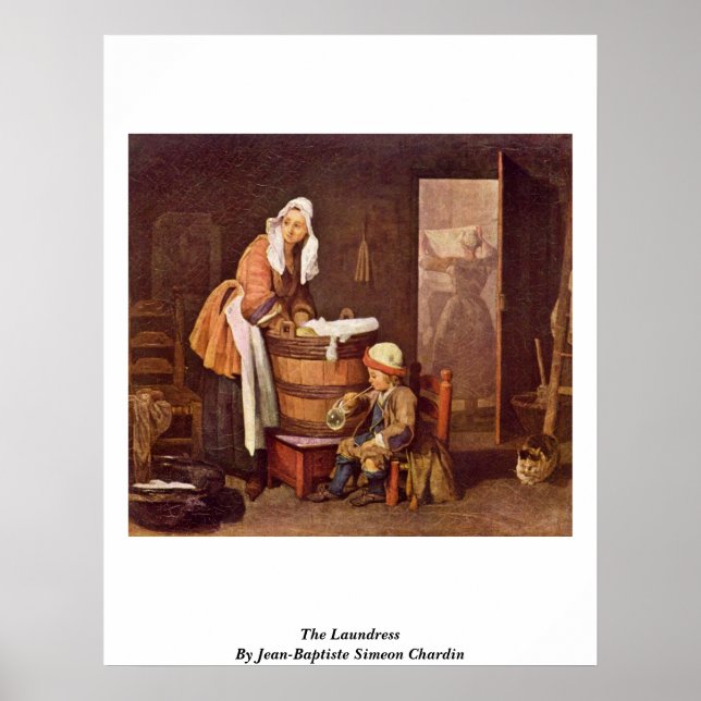 Póster El Descanso De Jean-Baptiste Simeon Chardin (Frente)