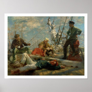 Póster El descanso del mediodía (Sailors Yarning), 1906 (