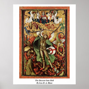 Póster El Descenso Al Infierno Por Leu D. A. Hans